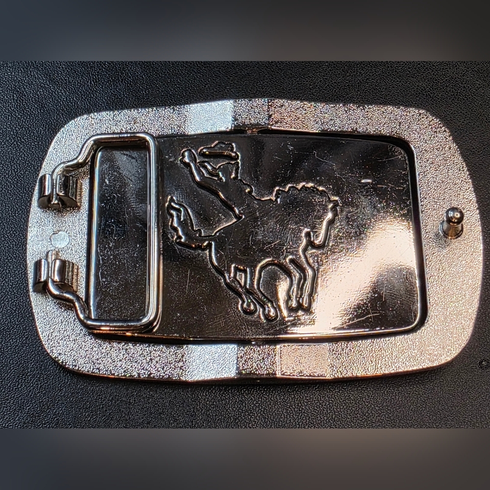 "Save A Horse, Ride A Cowboy" One Side & a Rodeo Image / Metal Belt Buckle - Picture 4 of 10